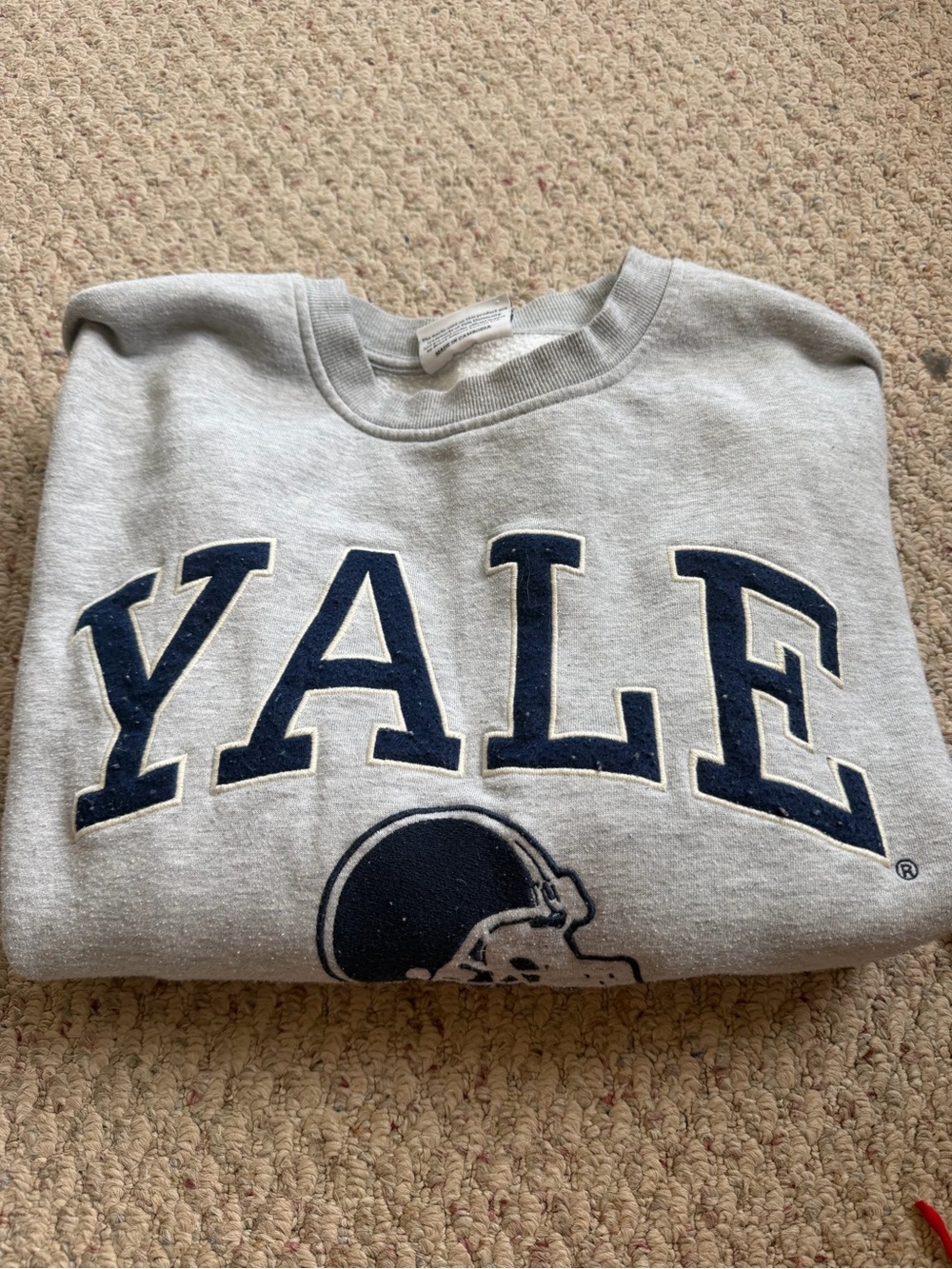 Men’s Crewneck Sweatshirt - Light Gray with Navy Logo